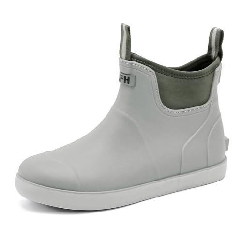Jesindr Botas De Seguridad Para Hombre, Caucho Y Antideslizante Calzado Impermeable, Botas De Tobillo Para Adultos, Zapatos De Trabajo Al Aire Libre