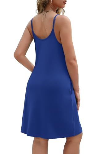 Image of SAMPEEL Summer Dresses Spaghetti Strap Flowy Cami Dresses Sundresses Cover Ups
