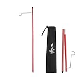 Tentock アウトドア キャンプ テーブル コンパクト 折りたたみ キッチン てーぶる アルミ ロールテーブル 折り畳み ソロ テーブル 折りたたみ 無限拡大可能 BBQ ハイキング アウトドア用 収納ケース付き (ランタンハンガー)