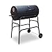 Oil Drum BBQ Grill Patio Charcoal Camping Barbecue Rounded Barbecue on Wheels Black Heavy Duty Portable Charcoal Smoker Grills with Wheels Stand BBQ for Outdoor & camping Barbeque