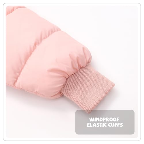 Image of Baby Boy Winter Coat Toddler Girl Hooded Puffer Jacket Fur Collar Down Outerwear
