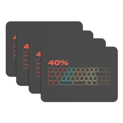 Sets de table MKB 40 en caoutchouc noir 39,5x28,5 cm pour clavier mécanique