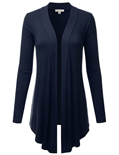 Image of LALABEE Women's Draped Open-Front Long Sleeve Light Weight Cardigan (S~3XL)