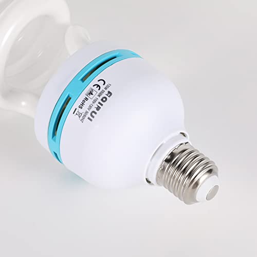 Image of 135W Light Bulb 5500K CFL Daylight Spiral Softbox Bulb in E27 Socket for Photography Photo Video Studio Lighting White 1 Pack