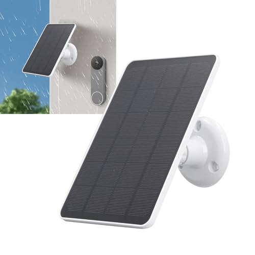 Portable Solar Panel Charger, 360 Degree Adjustable Mounting, High Efficiency 10W Outdoor Solar Panel Charger (White)
