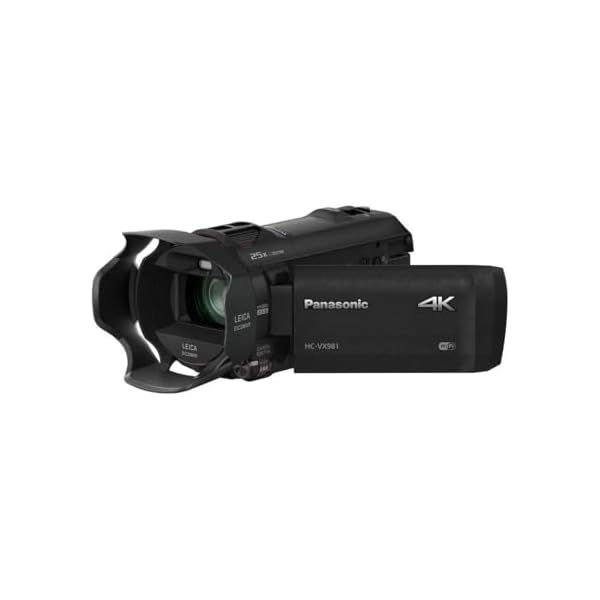 Panasonic 4K Ultra HD Video Camera Camcorder HC-VX981K, 20X Optical Zoom, 1/2.3-Inch BSI Sensor, HDR Capture, Wi-Fi Smartphone Multi Scene Video Capture (Black)