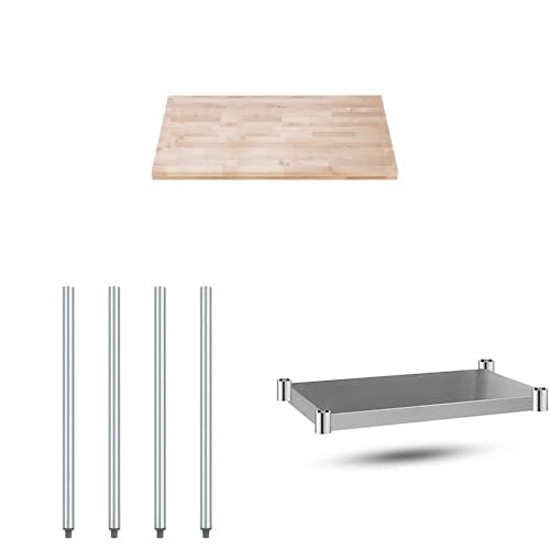 DuraSteel 24x36 Butcher Block Countertop - Maple Workbench Top - Solid Wood Table Top for Cabinet, Kitchen, Restaurant, Coffee, Desk, Bar Table - Optional Base Leg Units