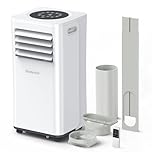 Klimaanlage Mobil 7000 BTU, Mobile Klimaanlage 4-in-1, Kühlung, Entfeuchtung und 2-Stufiger Belüftung, Mobiles Klimagerät mit Abluftschlauch, Digitalanzeige, 24h-Timer, Kühlfläche bis zu 68 m³(25㎡)