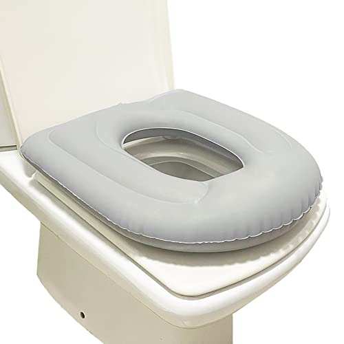 Toilettensitzkissen, aufblasbares WC-Hilfskissen mit Saugnäpfen, passend für Standard-Toilettensitz, Badezimmer, erhöhtes Kissen zur Schmerzlinderung von Operationen