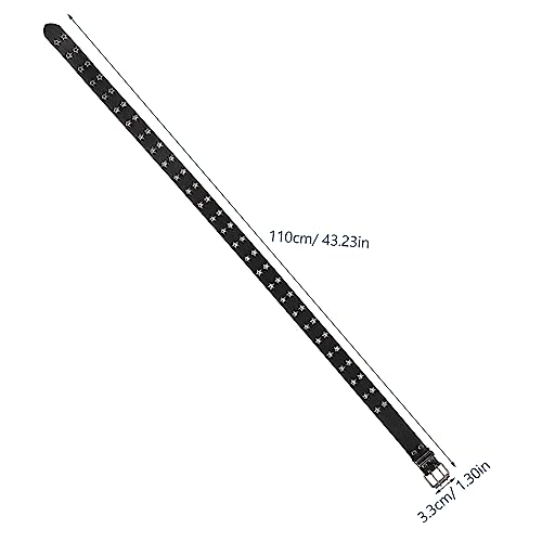 Homoyoyo Wide Belt Men's Punk Jeans Belt Buckle Comfortable Fashion Decorative for Adults2