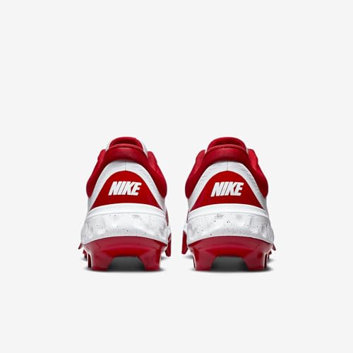Nike Nike Alpha Huarache Elite 4 Low MCS Men's Baseball Cleats (FD6255-105, White/University Red) Size 8.5