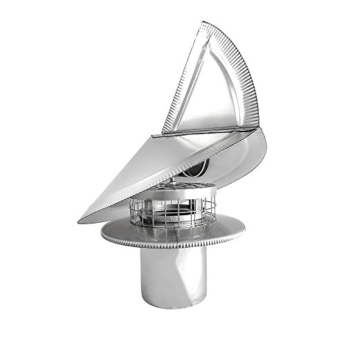 Chimcare Wind Directional Chimney Cap, Round Non Air Cooled 6" Inch Stainless Steel Cap, Windproof, Usa Made #TOP5