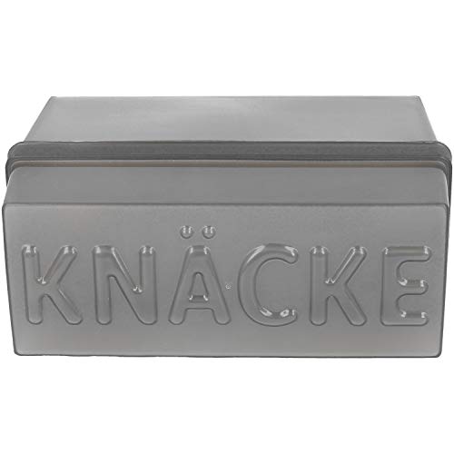 COM-FOUR 2x crispbread jars with lids, airtight, storage boxes, approx. 20 x 9 x 14 cm (gray + white) - Image 4