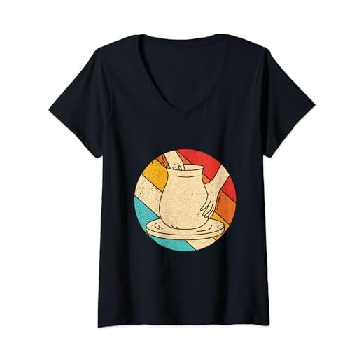 Mujer Horno de Cerámica Retro Craft Crafters DIY Vintage Pottery Camiseta Cuello V