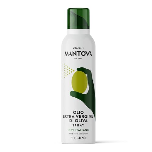 Olio Extra Vergine di Oliva Spray 100 ml - Olio Spray 100% italiano, estratto a freddo – Sprayleggero – 100% Naturale,100% Leggero, 100% Facile - Con lo spray risparmi fino al 90% di prodotto