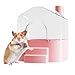 Sandbox da bagno per criceti – bagno trasparente per criceti | Box per piccoli animali domestici, grandi case e habitat per piccoli animali per la pulizia, giocare, esplorare nascondersi dormendo immagine