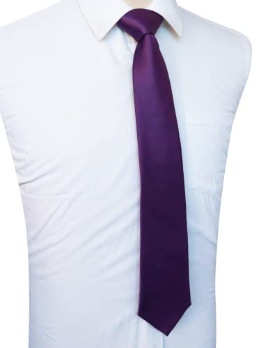 Image of JEMYGINS Solid Color Tie Mens Necktie for Business and Wedding