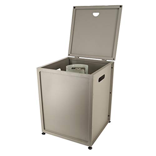 Bond-Manufacturing-51622-Outdoor-Cover-Table-20-lb-Propane-Tank-Hideaway-Grey