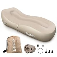Bestrip Aufblasbares Sofa Aufblasbare Liege, Aufblasbare Luftbett mit elektrischer Luftpumpe, Aufblasbare Couch Camping Sofa,geeignet für Drinnen Draußen (180 * 70 * 50cm)