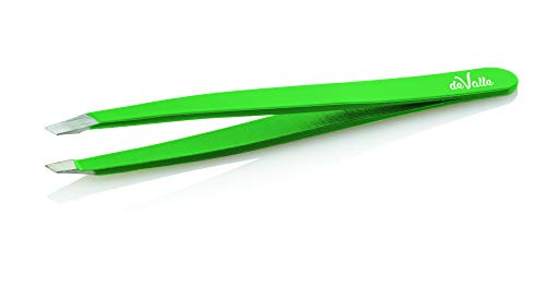 Generic Edelstahl Augenbrauenpinzette mit schrägem Ende - Green