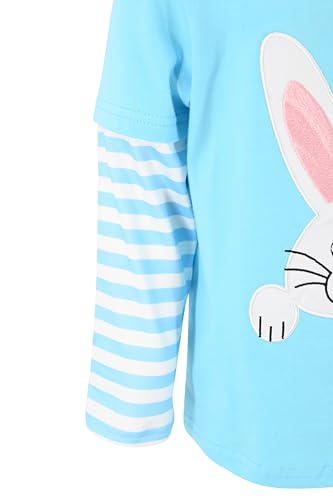 Image of Unique Baby Boys Shirts for Kids and Toddlers Striped Layered Long Sleeve with Embroidery