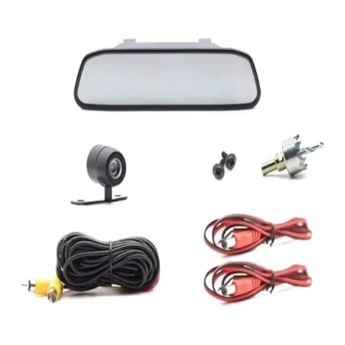 Kit Retrovisor 4.3' Polegadas com Câmera de Ré Borboleta Tech One - KC-E-6317