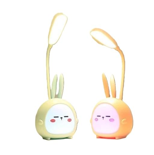 Lamp for Kids Rechargeable USB LED Cute Cartoon Desk Lamp for Study Table with RGB Color Changing Night Lamp Feature Blue 1-image-43
