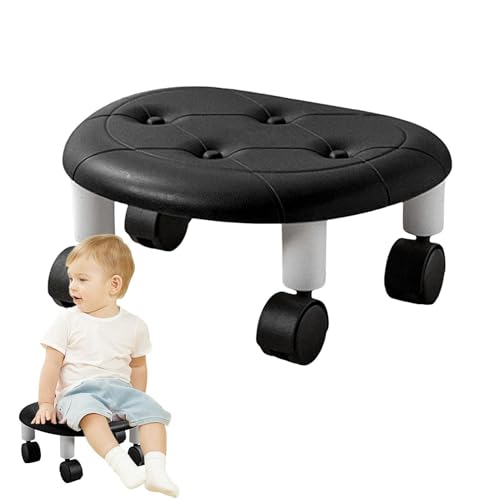 Tabouret bas ergonomique pivotant à hauteur réglable avec assise mobile confortable - 8