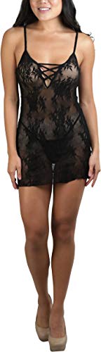 Image of ToBeInStyle Women's Stretch See Through Fishnet Novelty Mini Rave Party Dress
