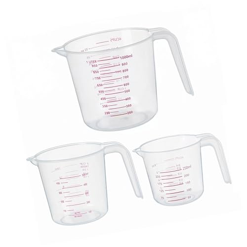 3 Pack Plastic Measuring Cup Set