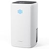 CONOPU Deshumidificador 1100ml, Deshumidificadores de Humedad 20 m², Descongelación Automática, Apagado Automático, 1kWh/Día, Portátil, Deshumidificador para Dormitorio