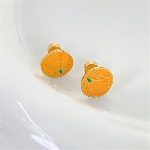 20G Halloween Pumpkin Enamel Flat Screw Back Stud Earrings for Women Men Surgical Steel Cute Tiny Cartilage Tragus Piercing Sleeper Studs Halloween Holiday Thanksgiving Festival Jewelry3