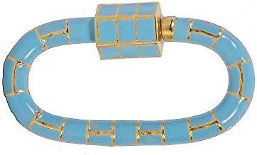 Designer enamel carabiner oval lock jewelry image 3