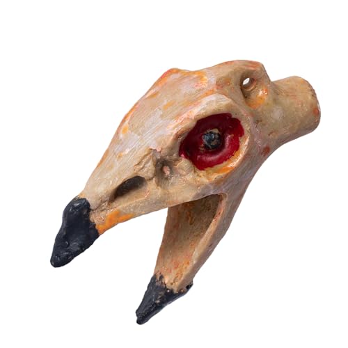 Aztec Death Whistle Human Sounding Screams 125+ Decibels Loud Real Screaming The Pica Hudsonia Skull Shape Whistle Loudest Authentic Human Authentic Human Sounding Screams(Yellow)