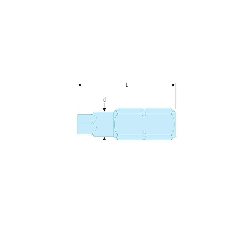 Facom Embout 1/4'' 6 Pans 6,0 Mm Longueur 25 Mm EH106