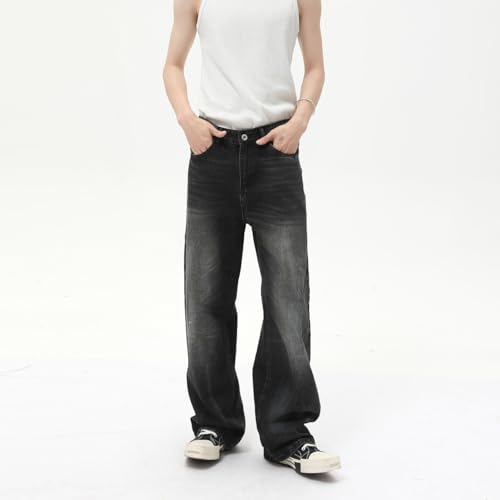 Men's Denim Jeans Vintage Straight Wide Leg Casual Weekend Daily Commuter Relaxed Pants for Men3
