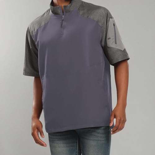 Image of Holloway Unisex Ultra-Lightweight Aero-TecO Raider Short-Sleeve Warm-Up Pullover-Carbon PRT /Blck