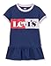 Levi's Kids Dropwaist Sweatshirt Dress C694, Medieval Blue, 18 Mois Baby-Girls