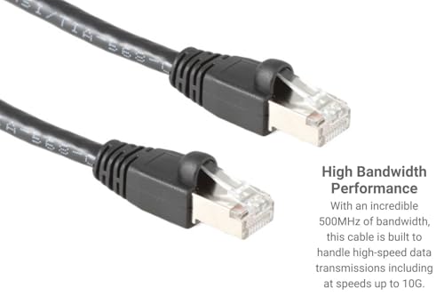 Cable Ethernet Cat6A Blindado 1 ft con Conector RJ45 miniatura 5