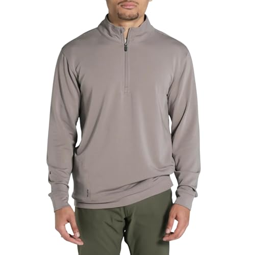 TRUE Linkswear All Day Quarter Zip V2-Fossil