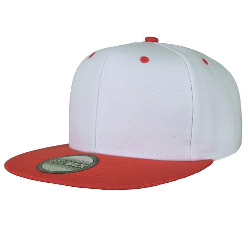 Image of Gelante Snapback Hats for Men - Flat Bill Brim Baseball Cap Hat - Plain Blank Adjustable
