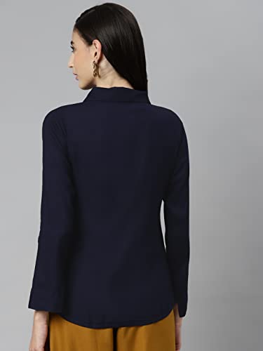 Image of muhuratam Women's Red Color Solid Shirt
