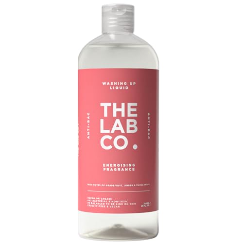 The Lab Co. Washing Up Liquid 750ml antibacterial dishwashing Energising Fragrance Grapefruit Amber Eucalyptus