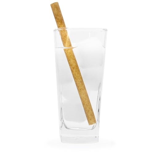 Agave X 10.25" Individually Wrapped Giant Agave Drinking Straws, Agave Straws for Hot or Cold Drinks, Smoothies, Milkshakes and Boba Teas (Case of 1200)