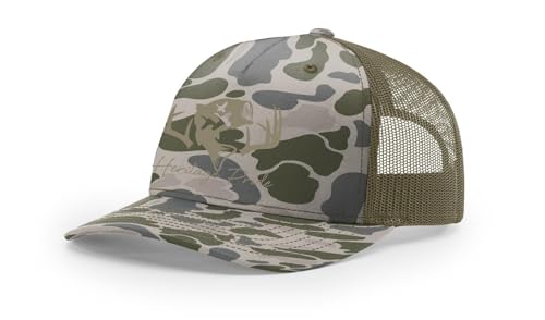 Image of Heritage Pride Deer Hunting Fishing Duck Hunt Mens Embroidered Mesh Back Trucker Hat
