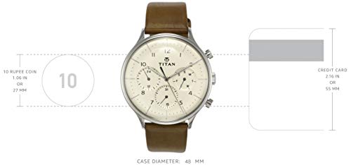 Titan Light Leathers Analog Beige Dial Men's Watch-90102SL02 / 90102SL02/NP90102SL02 - Image 3