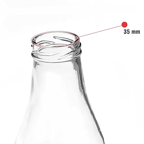 Image of Pure Source India Glass Bottle, 500ml, Set of 2, Clear