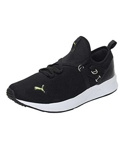 Puma mens Pacer Fire Black / Nrgy Yellow / White Running Shoe - 7 UK (38046904)