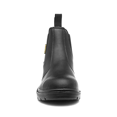 EarthWorks Safety - EarthWorks Spanner Mens Black Leather Safety Boot - Size 8 UK - Black - Image 2