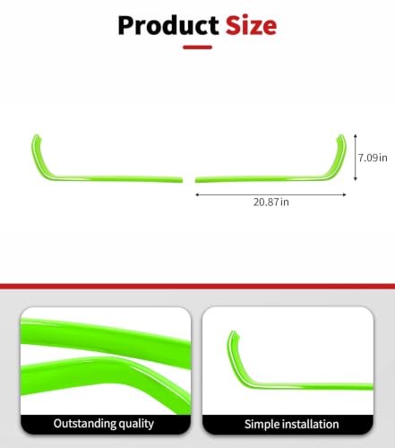 Image of Voodonala for Charger Front Grille Inserts Trim for 2015-2023 Dodge Charger, Radiator Grill Cover Protector, ABS Green Exterior Accessories, 2PCS